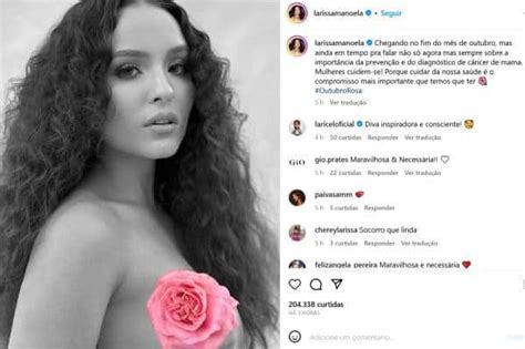 larissa manoela nua|Larissa Manoela abala internet com 'topless' para o Outubro .